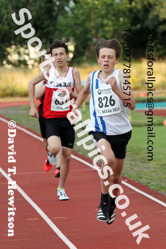 800 metres, 2021 North East Grand Prix 6, Monkton, Wednesday, August 4th. Photo: David T. Hewitson/Sports for All Pics